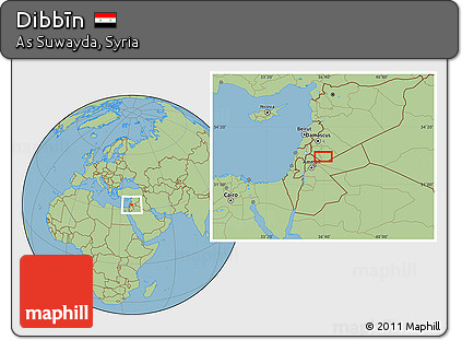 Savanna Style Location Map of Dibbīn