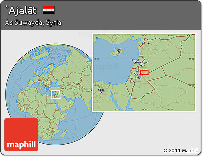 Savanna Style Location Map of `Ajalāt