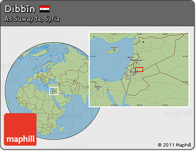Savanna Style Location Map of Dibbīn