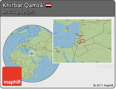 Savanna Style Location Map of Khirbat Qamzā