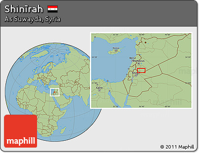 Savanna Style Location Map of Shinīrah