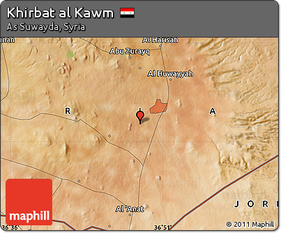 Satellite Map of Khirbat Al Kawm