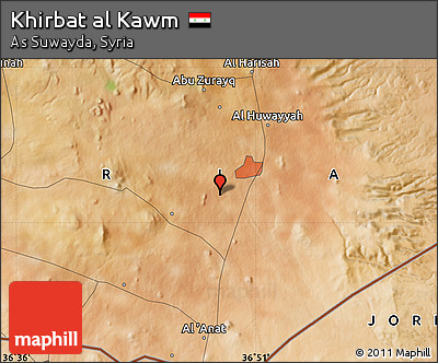 Satellite Map of Khirbat Al Kawm