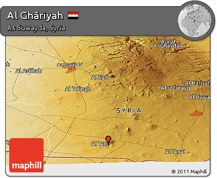 Physical Panoramic Map of Al Ghāriyah