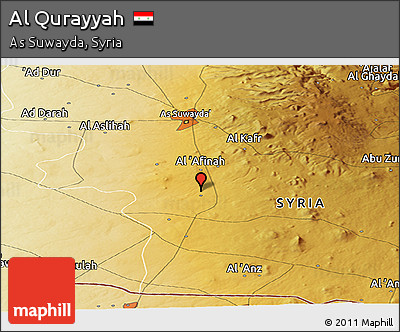 Physical Panoramic Map of Al Qurayyah