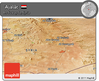 Satellite Panoramic Map of `Ajalāt