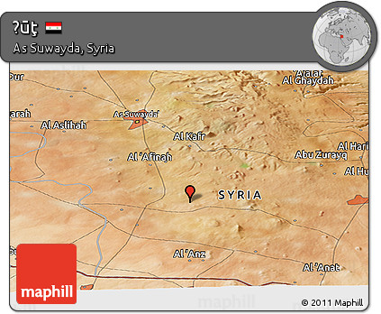 Satellite Panoramic Map of Ḩūţ