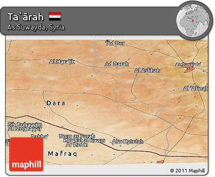 Satellite Panoramic Map of Ta`ārah