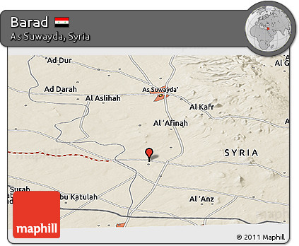 Shaded Relief Panoramic Map of Barad