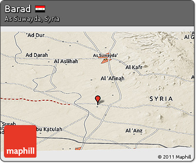 Shaded Relief Panoramic Map of Barad