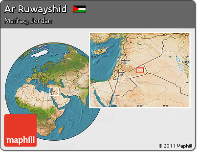 Satellite Location Map of Ar Ruwayshid