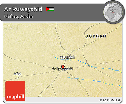 Physical Panoramic Map of Ar Ruwayshid