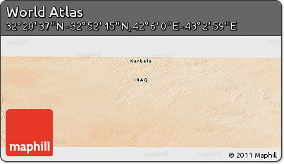 Satellite Panoramic Map of the Area around 32° 36' 26" N, 42° 34' 30" E