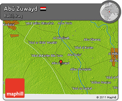 Physical 3D Map of Abū Zuwayd