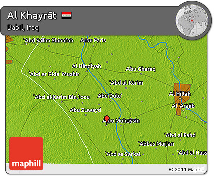 Physical 3D Map of Al Khayrāt