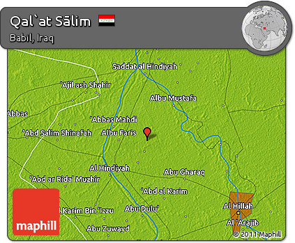 Physical 3D Map of Qal`at Sālim
