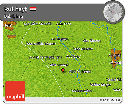 Physical 3D Map of Rukhayţ