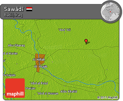 Physical 3D Map of Sawādī
