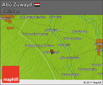 Physical 3D Map of Abū Zuwayd