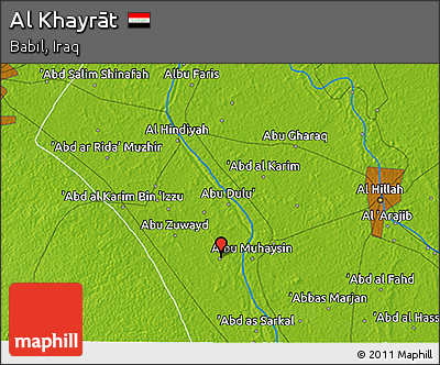 Physical 3D Map of Al Khayrāt