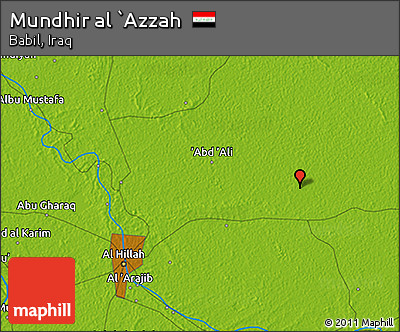 Physical 3D Map of Mundhir Al `Azzah