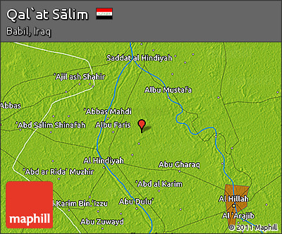 Physical 3D Map of Qal`at Sālim