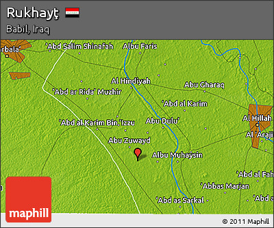 Physical 3D Map of Rukhayţ