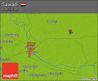 Physical 3D Map of Sawādī