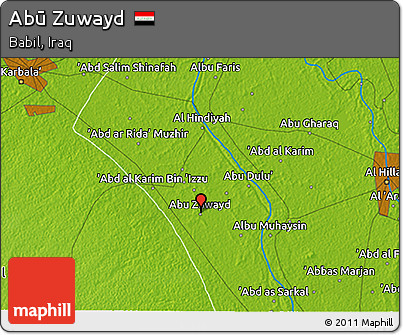 Physical 3D Map of Abū Zuwayd