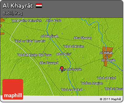 Physical 3D Map of Al Khayrāt