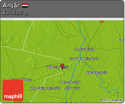 Physical 3D Map of Anşār