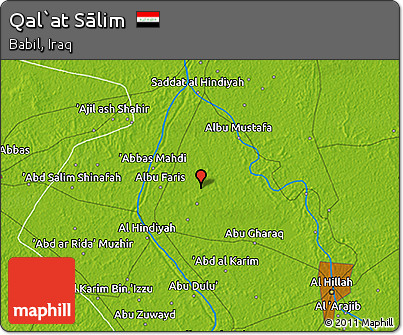Physical 3D Map of Qal`at Sālim