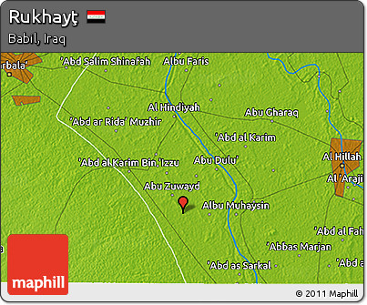 Physical 3D Map of Rukhayţ
