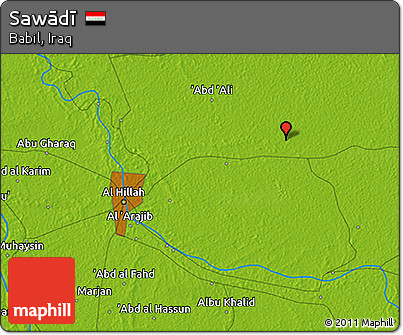 Physical 3D Map of Sawādī