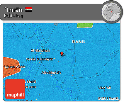 Political 3D Map of `Imrān