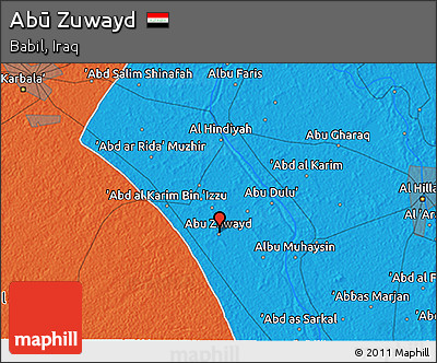 Political 3D Map of Abū Zuwayd