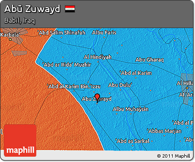 Political 3D Map of Abū Zuwayd