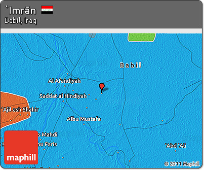 Political 3D Map of `Imrān