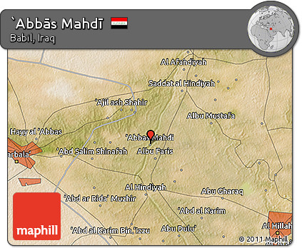 Satellite 3D Map of `Abbās Mahdī