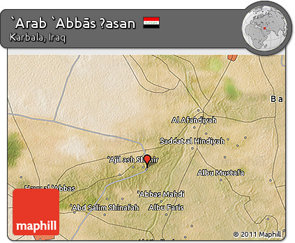 Satellite 3D Map of `Arab `Abbās Ḩasan