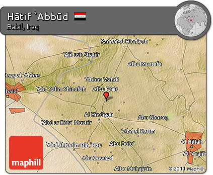 Satellite 3D Map of Hātif `Abbūd