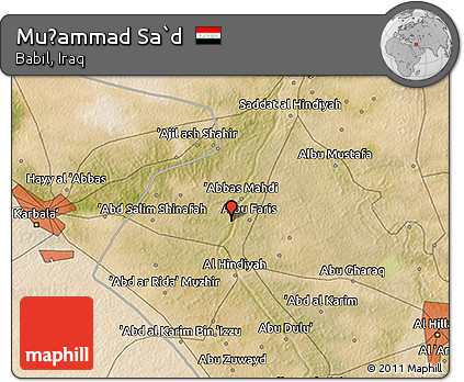 Satellite 3D Map of Muḩammad Sa`d