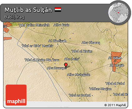 Satellite 3D Map of Muţlib As Sulţān