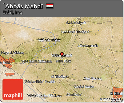 Satellite 3D Map of `Abbās Mahdī
