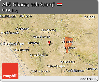 Satellite 3D Map of Abū Gharaq Ash Sharqī