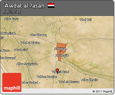 Satellite 3D Map of `Awdat Al Ḩasan