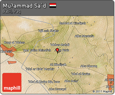 Satellite 3D Map of Muḩammad Sa`d