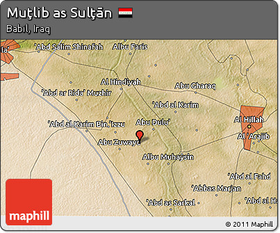 Satellite 3D Map of Muţlib As Sulţān