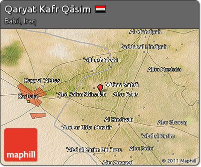 Satellite 3D Map of Qaryat Kafr Qāsim