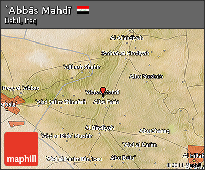 Satellite 3D Map of `Abbās Mahdī